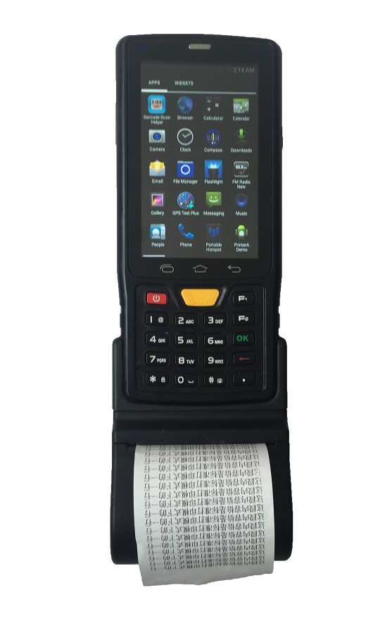 Promotional Sample 4 inch Android handheld pda 2d barcode scanner ,support UHF RFID Reader Impinj R2000 Chip