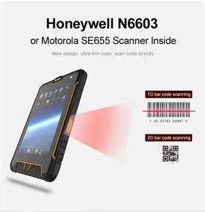 7-инчов баркод скенер 1D 2D Tablet PC Android 9.0